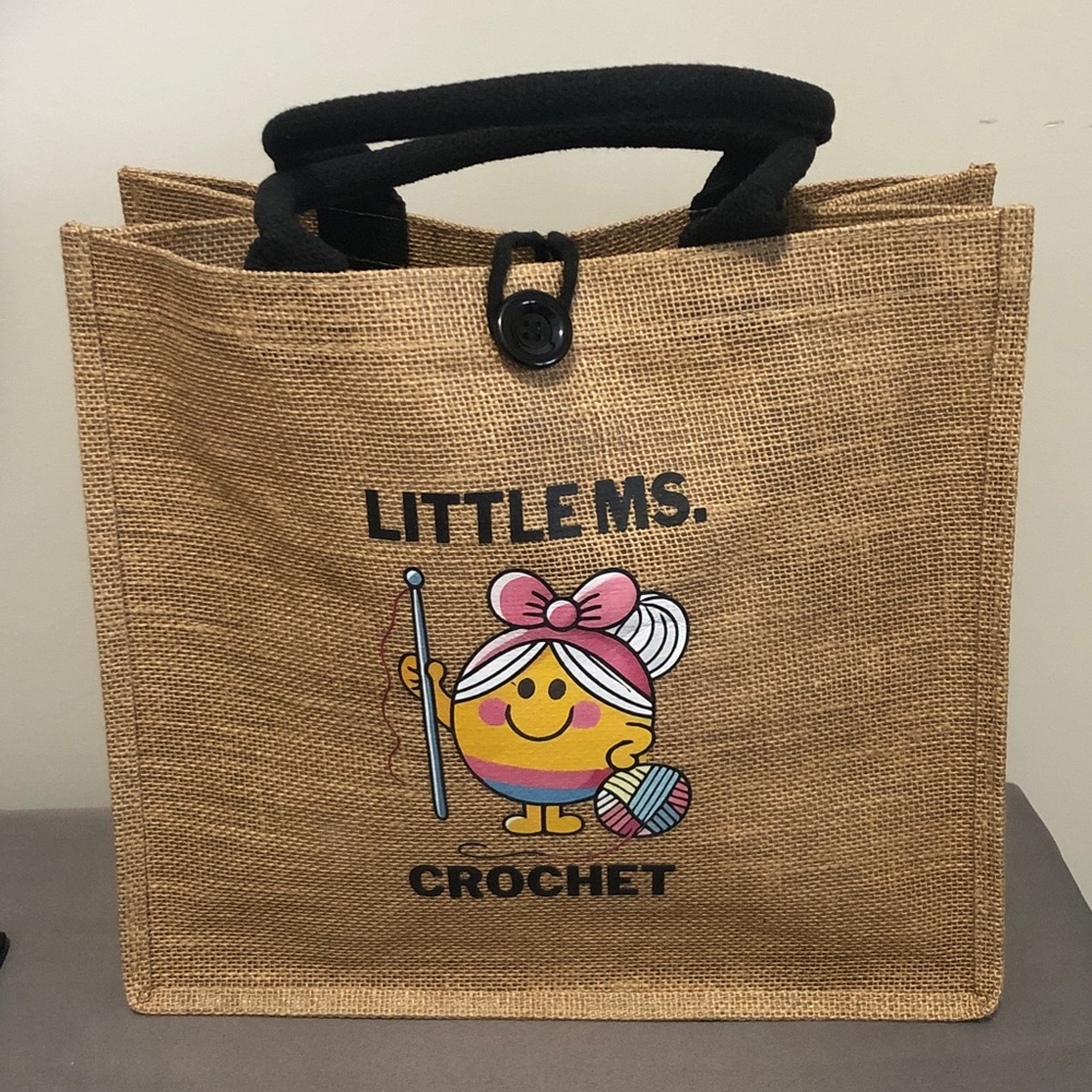 Little Ms. Crochet Tan Tote Bag